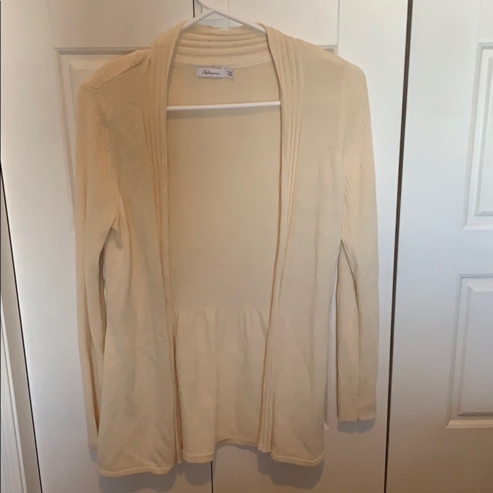 **cream  detailed Cardigan